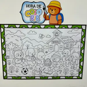 Painel para Colorir Volta as Aulas