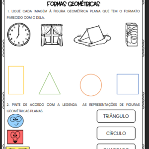 1º Ano matematica formas geometricas atividades